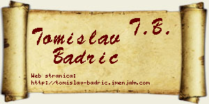 Tomislav Badrić vizit kartica